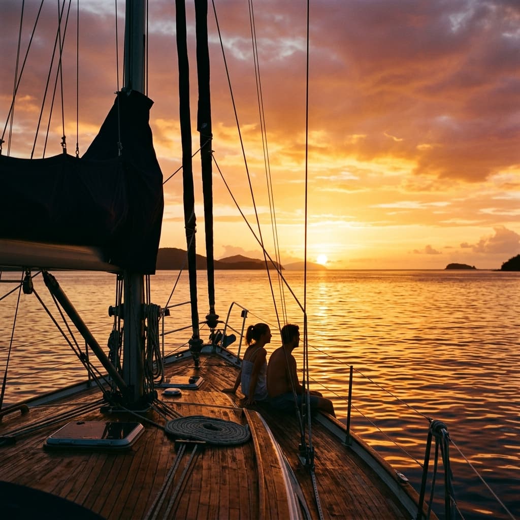 Sunset Sailing Cruise along Spanish Water with Unlimited drinks & appetizers - view 1